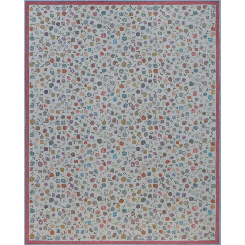 Florals Area Rug, Natural, 8' x 10'