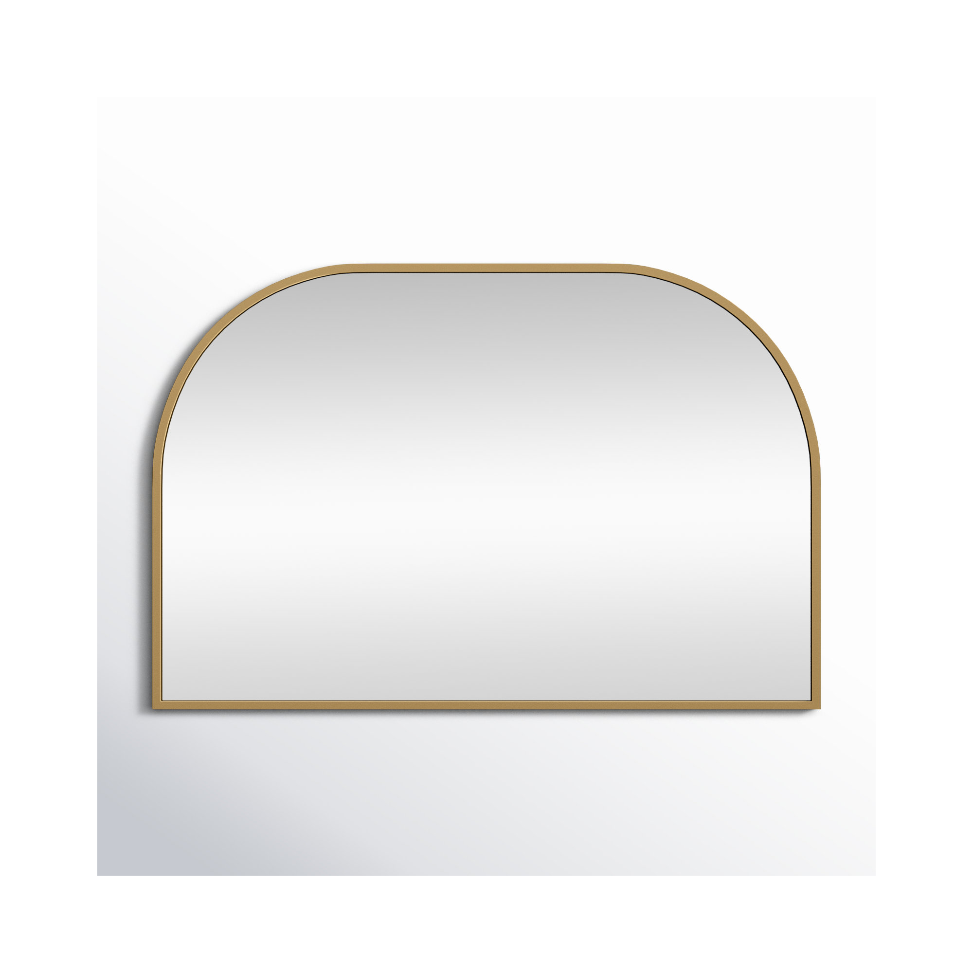 Sabine Metal Wide Arch Wall Mirror, 24" x 36", Brass