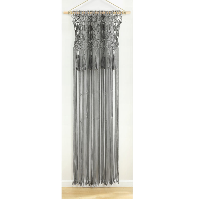 Cotton Sheer Curtain Single Panel, Gray
