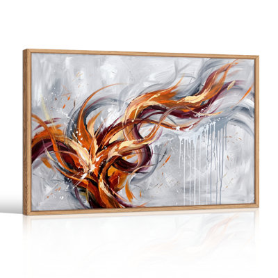 Abstract Flame Canvas Wall Art Oil Painting Print Set Of 1