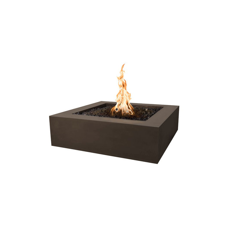 Quad Square Concrete Smokeless, 12" H x 42" W x 42" D, Chocolate, Propane