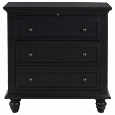 3-Drawer Storage Wood Cabinet, End Table