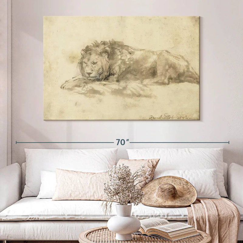 Brampt Reclining Lion, 34" H x 51" W