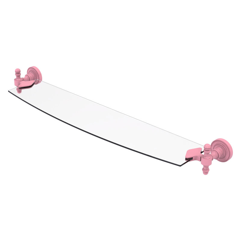Tablette en verre Retro Dot Inch, Rose, H 2,5 po x l 24 po x P 5 po