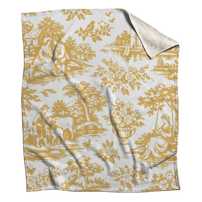Golden Countryside Toile Blankets
