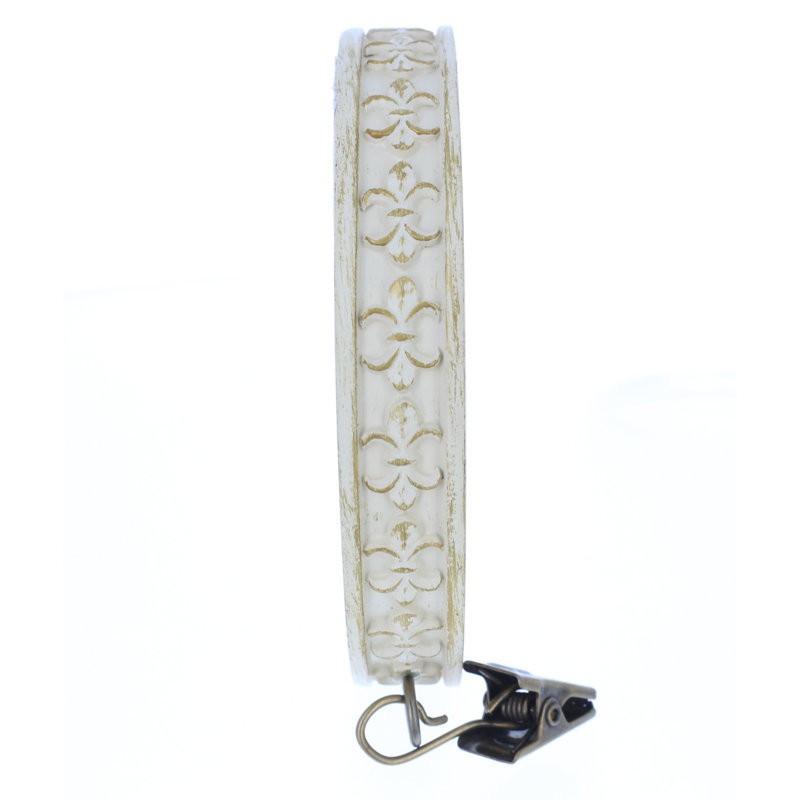 Chokio Curtain Rings, Gilded French White