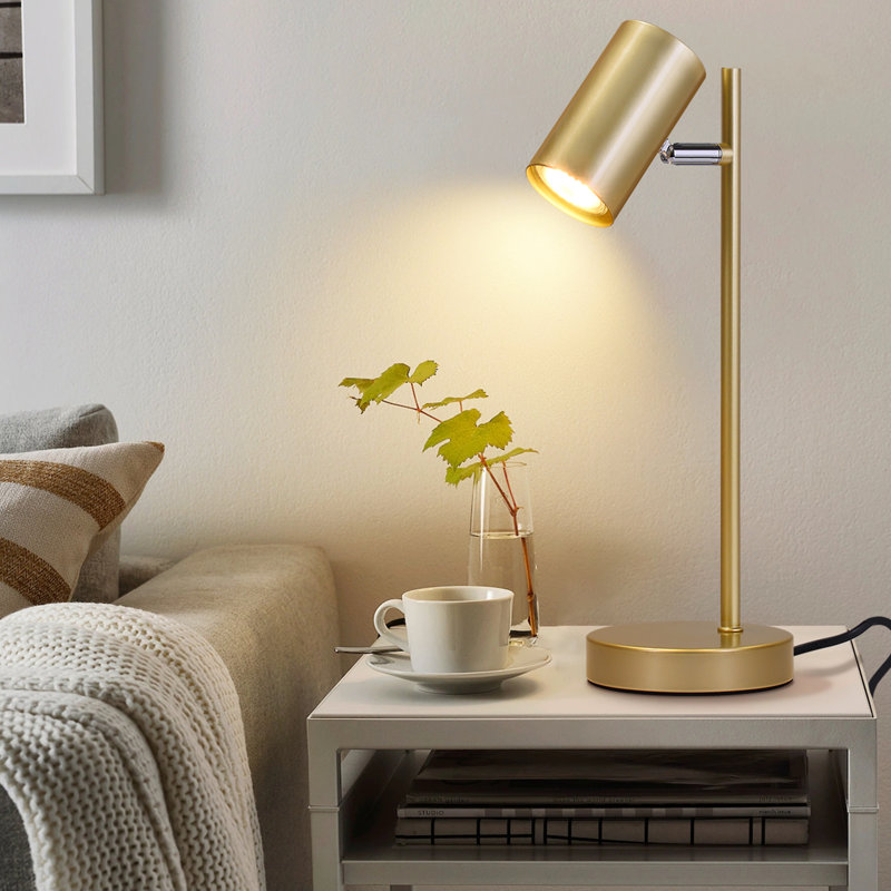 Gold 35cm Table Lamp 1-light GU10 - swiveling 350°  Bedside lamp