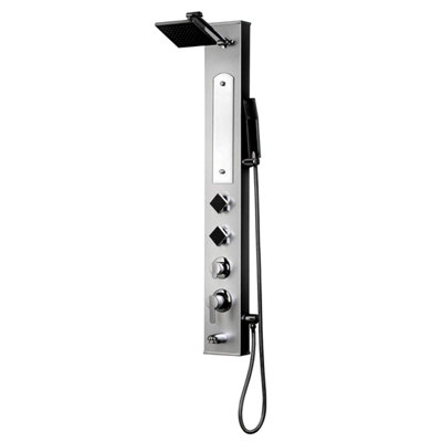 48 Shower Panel With Adjustable Shower Head, Dual Shower Head, Handheld Shower Head, Rain Shower Head
