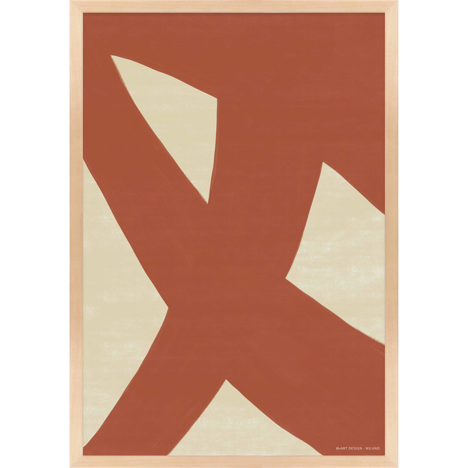 Depner Form & Fusion 3, Maple Framed Paper, 38" H x 26.5" W x 1.25" D