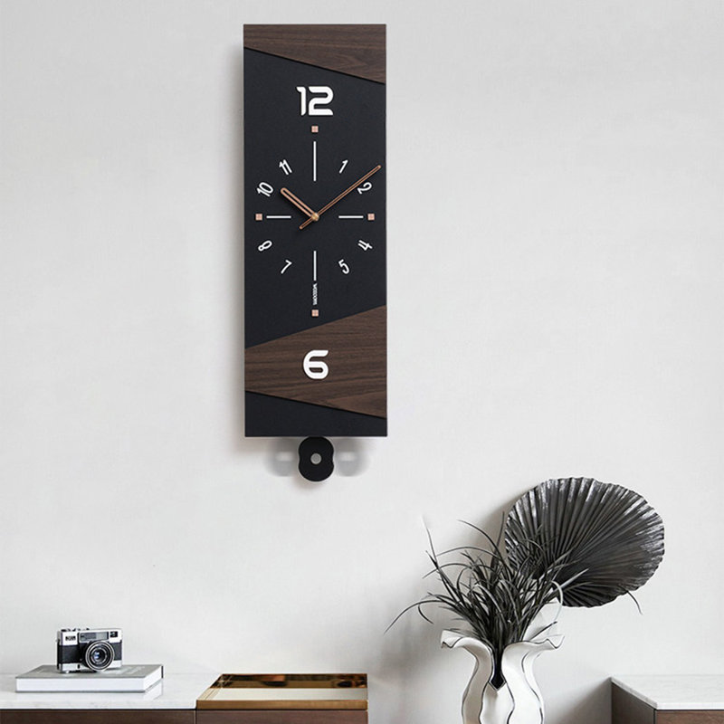 Horloges murales noires rectangulaires, Black