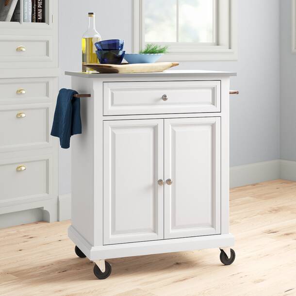 Three Posts™ Hedon Solid Wood Kitchen Cart & Reviews | Wayfair