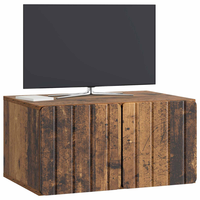 Unfinished TV Stand, 30cm H x 59.5cm L x 41cm W, Old Wood