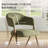 Upholstered Dining Chair Metal ArmChair With Backrest-1650980364