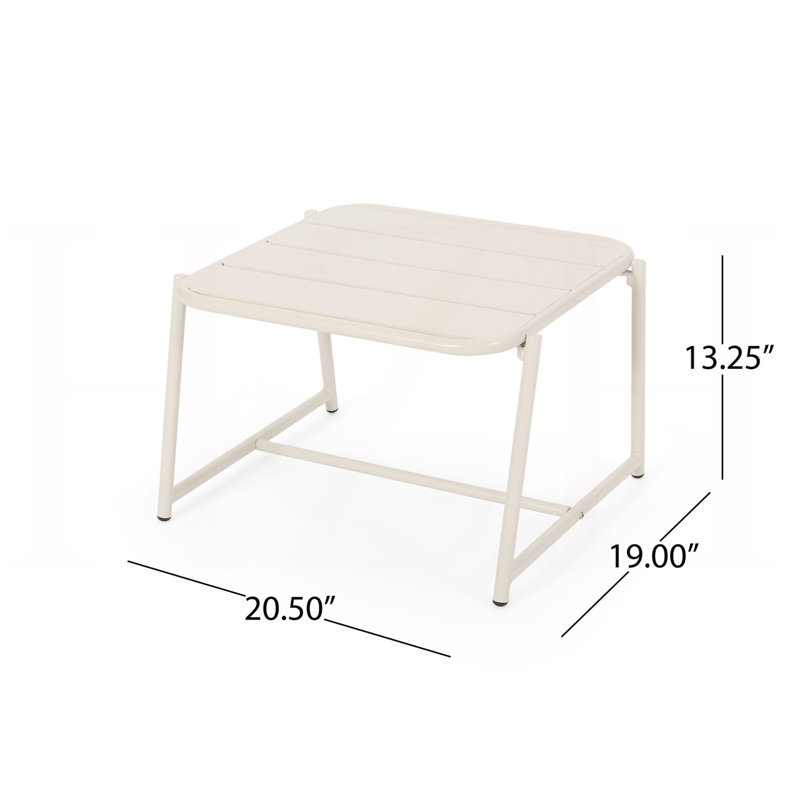 Ensemble de conversation d'extérieur 3 pièces, Blanc mat