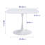 Table à piédestal moderne de 42 pouces de style Mid-Century, table de salle à manger multifonctionnelle pour 4 à 6 personnes et grande table basse, plateau en panneau de fibres à densité moyenne blanc pour le salon, la cuisine et le bureau