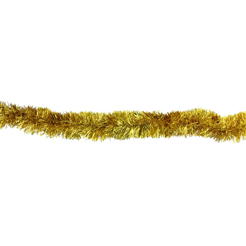 Guirlande de Noël Tinsel - non éclairée, Or, 50' L x 2.5" W