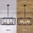 8-Light Geometric Chandelier with Adjustable Suspension Rod, Matte Black-1337189483-1337189482-1337189477