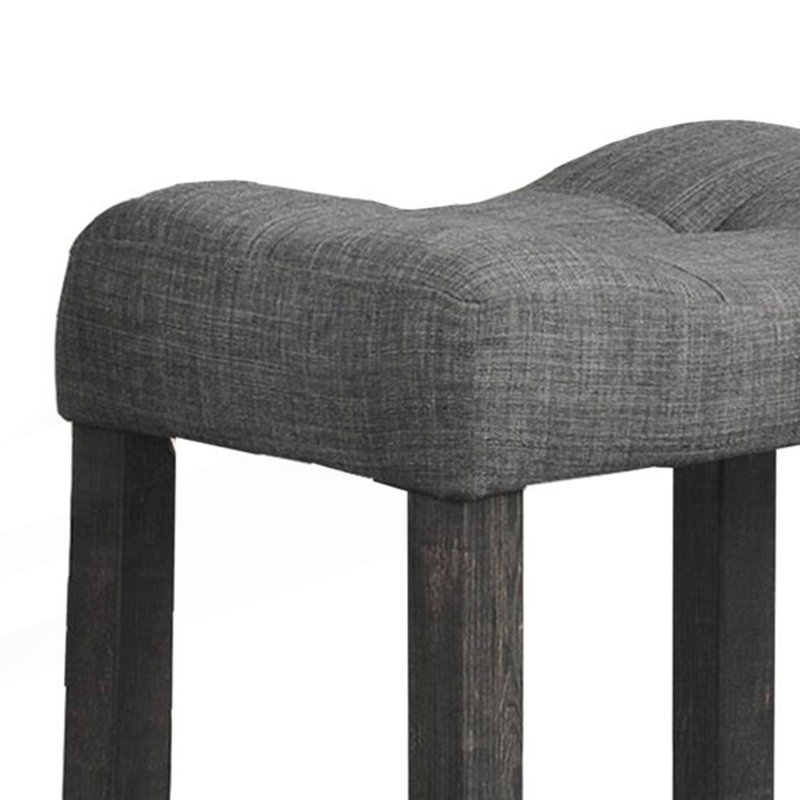 Upholstered Counter Stool, Charcoal