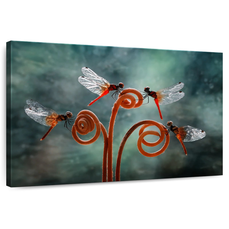 Brampt Perching Dragonflies, 8" H x 12" W