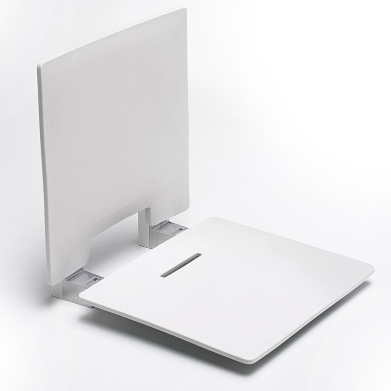 Valya 37.2cm Metal Shower Bench, White