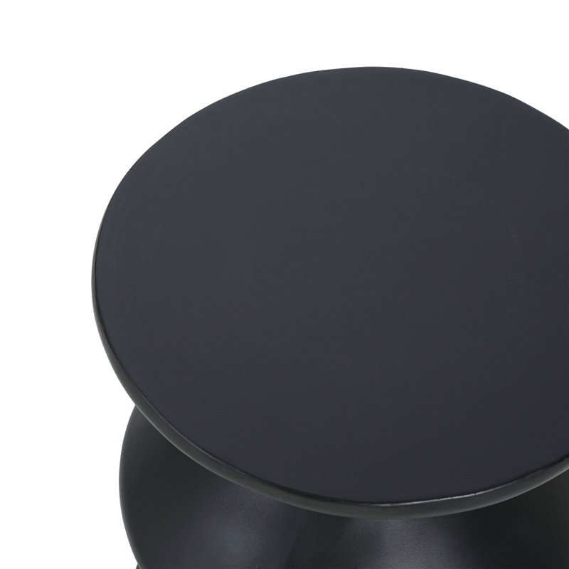 Table d'appoint d'extérieur moderne en béton, table de bout d'intérieur, noir
