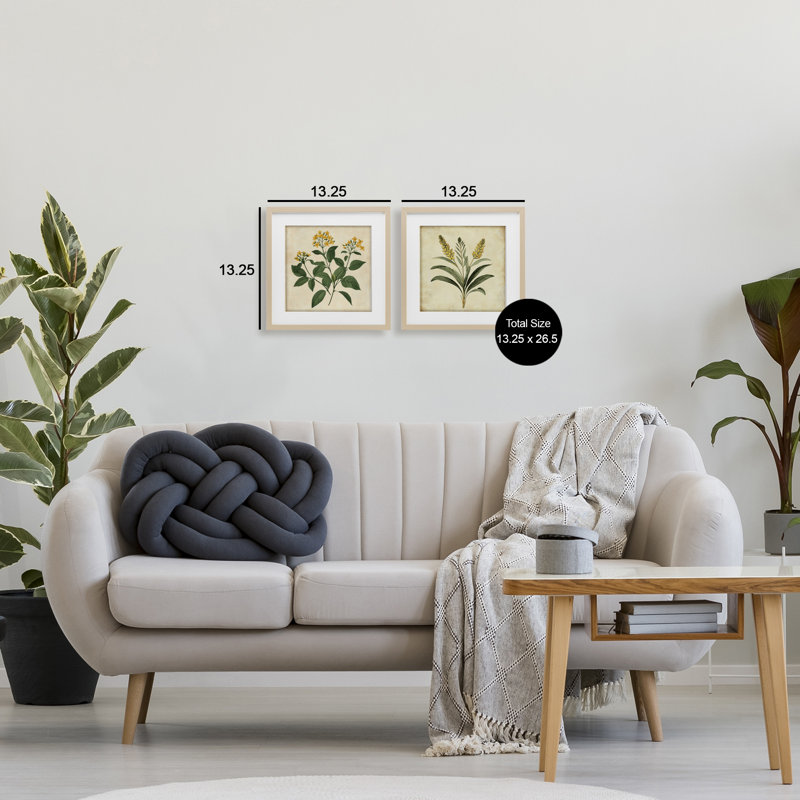 Ensemble de 6 sous-verres Vintage Bushels and Wheat, par Petal Prints Design, Cadre de récolte en pin, H 13 po x l 13 po