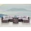 Ensemble de conversation pour 4 personnes avec coussins Biles Wicker