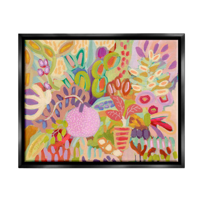 Art mural sur toile flottant Wildon Home® Vivid Abstract Botanical Plants par Suzanne Allard