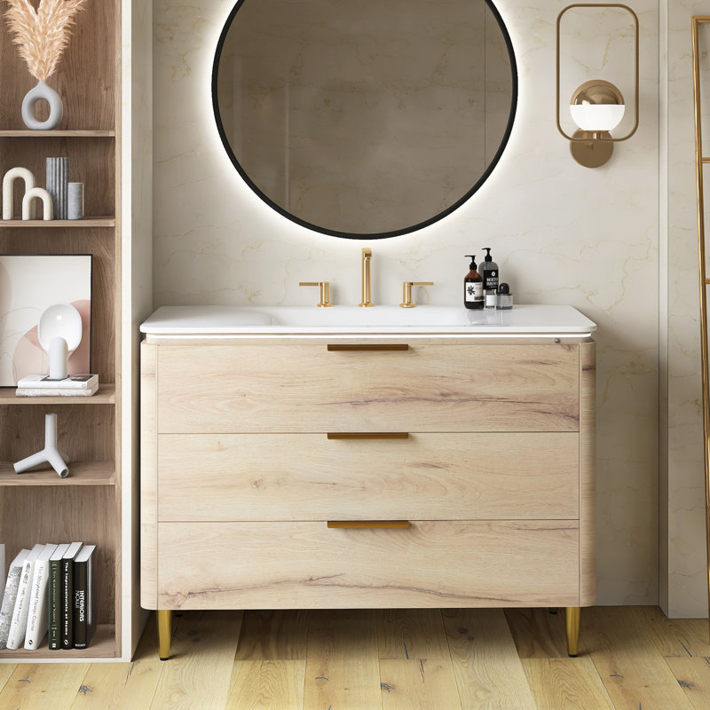 Meuble-lavabo 48 po avec lavabo, 48.03", Naturel