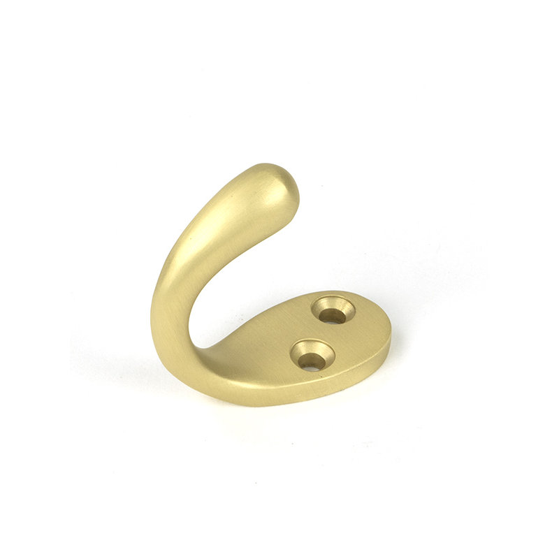 Celtic Brass Wall Hook, Satin Brass, 4.1" H x 2.4" W x 1.65" D