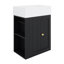 Meuble-lavabo de 20 po avec lavabo en céramique, tiroir et tablette latérale-1312466811