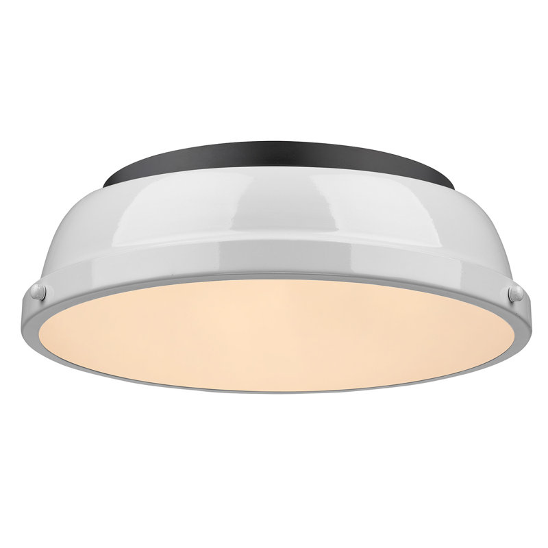 Plafonnier encastré 2 lumières Calico, Blanc, Noir mat