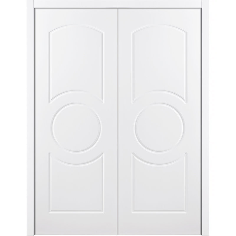 Double porte intérieure stratifiée Ovalo, Réversible, 72 po x 80 po