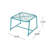 13.53"H Outdoor Side Table - Modern, Teal Color, Mesh Top, Weather For Use Teal,