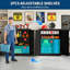 Armoire de rangement en métal 36 po 2 portes - Casier verrouillable en acier avec tablettes réglables pour le bureau à domicile-1860060324