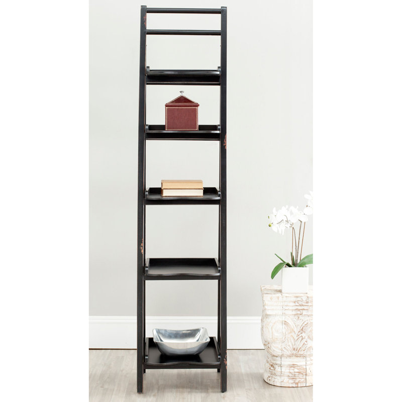 Rexhie Ladder Bookcase, Black