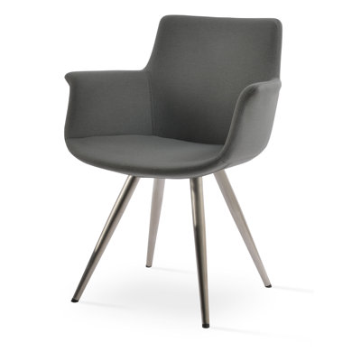 Bottega Metal Solid Back Arm Chair