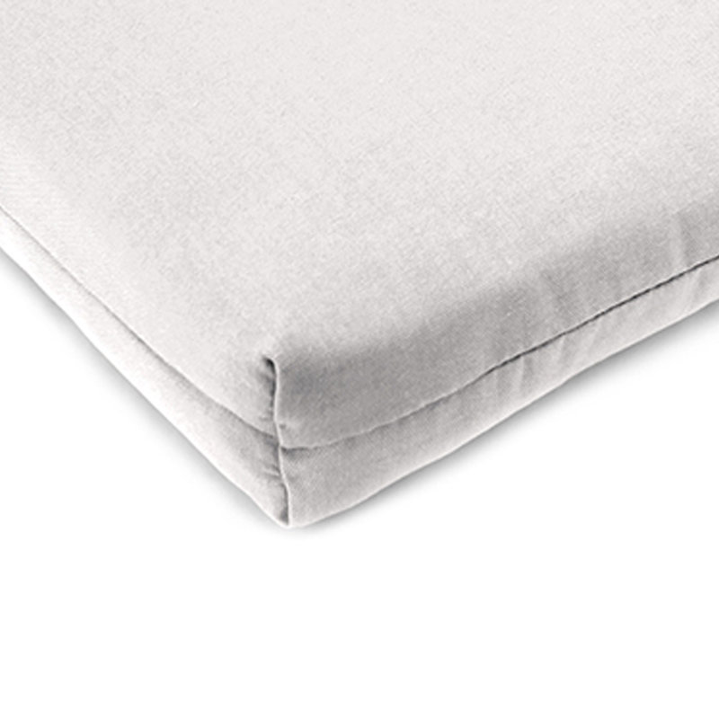 Sunbrella 19" x 17" Outdoor Seat Cushion with Ties, Canvas Linen