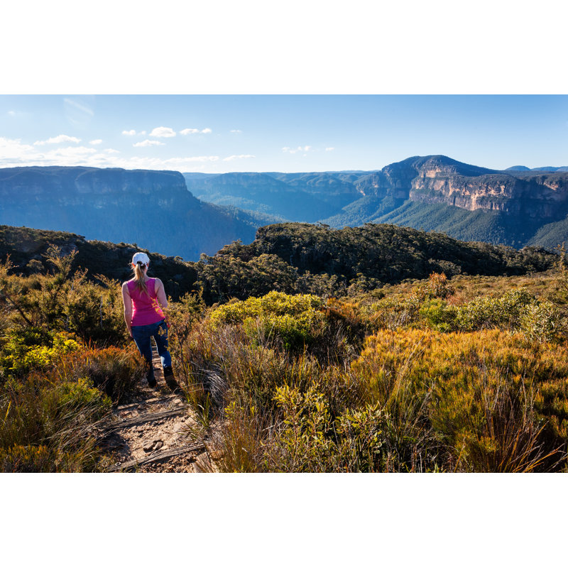 Adventurous Female Hiker by Lovleah - Wrapped Canvas Print, 61cm H x 91cm W