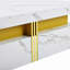 Table basse moderne carrée avec rangement et 4 tiroirs-386911952