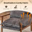 Fauteuil d'appoint 2 pièces en chenille avec coussin-30819136