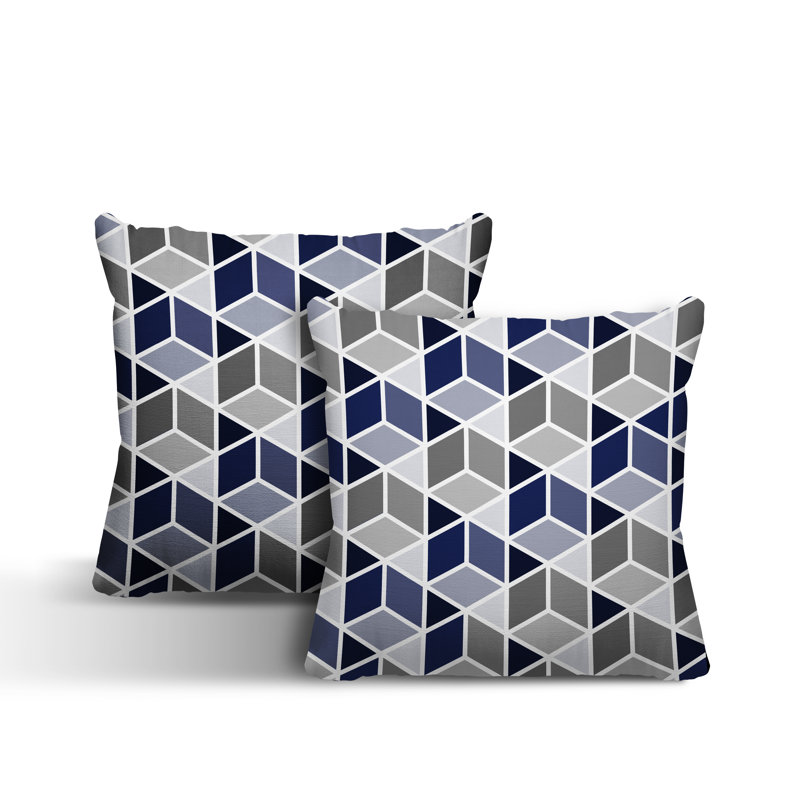  Coussin intérieur / extérieur, L 15 po x H 15 po, Bleu marine