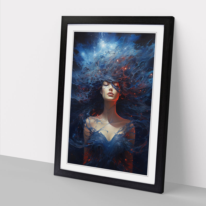 Single Picture Frame Print on Wood, Black Framed, 34cm H x 25cm W
