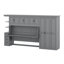 Lit escamotable simple avec armoire murale, armoire et bureau-119619753