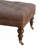 Solid Wood Buffalo Leather Upholstered Ottoman