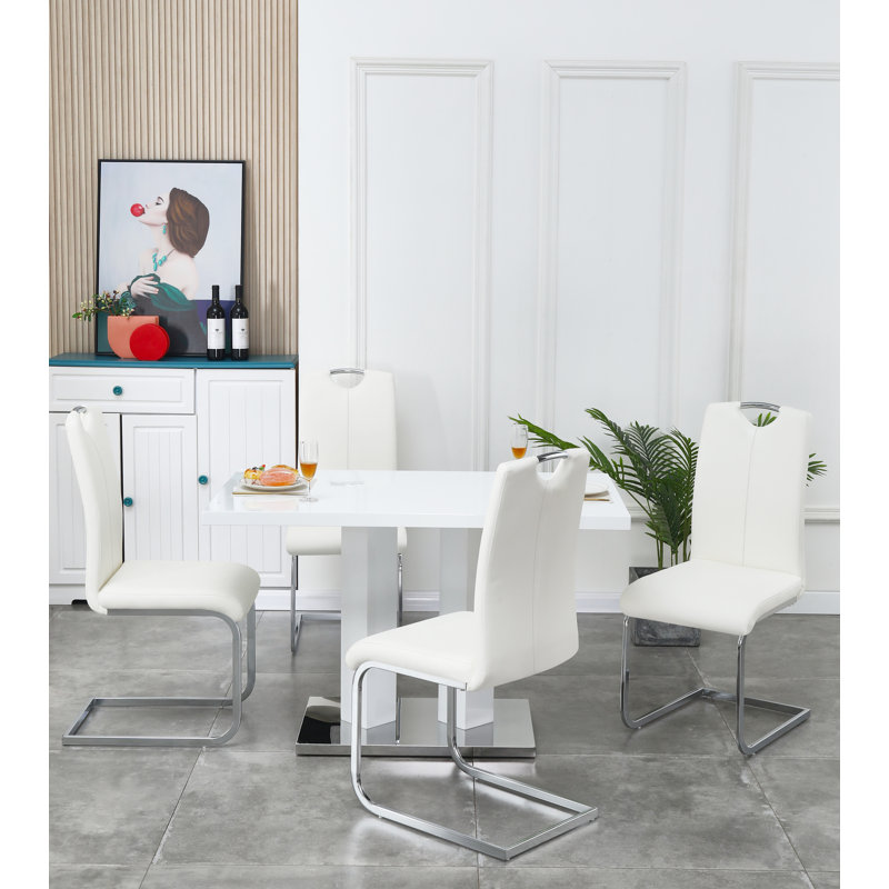 Ashaway 4 - Person Dining Set, White