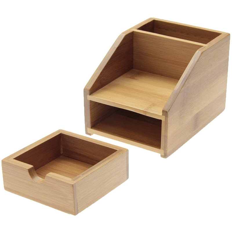 Wheeler Bamboo Desk Organiser