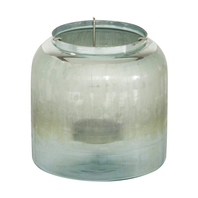 Hurricane de table en verre, H 7,6 po x l 7,35 po x P 7,35 po