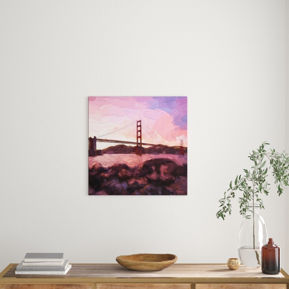 Leinwandbild Golden Gate Bridge im Sonnenuntergang