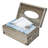 Rectangular Tissue Box Cover, Decorative Rustic Gray Solid Wood Bathroom Tissue Box Holder with Hinged Lid